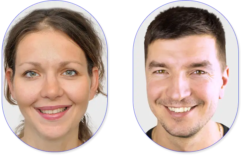 Female and Male Patients before Teeth Whitening